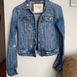 Abercrombie and Fitch distressed denim jacket